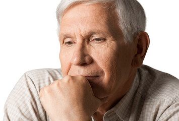 Portrait of a Senior Man Thinking