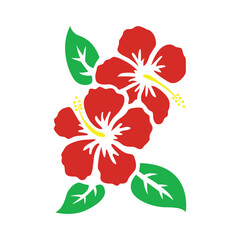 Hibiscus flower, vector illustration, vector graphics
