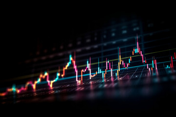 Stock market chart created by generative AI