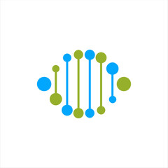 DNA helix logo vector design