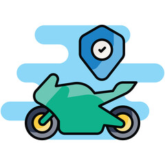 Bike Insurance icon Stock illustration.