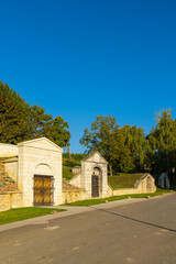 Fototapeta na wymiar Traditional wine cellars in Tolcsva, Great Plain, North Hungary
