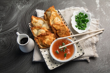 Wonton wantan chinese dim sum food dumpling street food