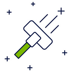 Filled outline Vacuum cleaner icon isolated on white background. Vector