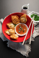 Wonton wantan chinese dim sum food dumpling street food