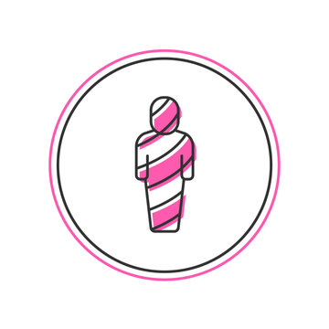 recommend clip art: Filled outline Egypt mummy icon isolated on white background. Vector