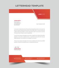 Abstract Letterhead Design. Clean and professional corporate company business letterhead template design.