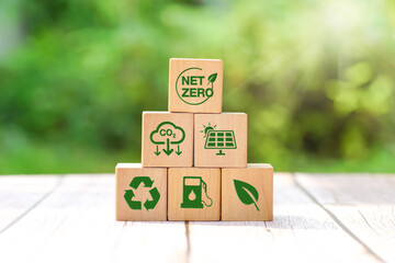 Carbon neutral and net zero concept natural environment Climate-neutral long-term strategy...
