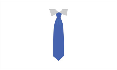 blue tie isolated on white