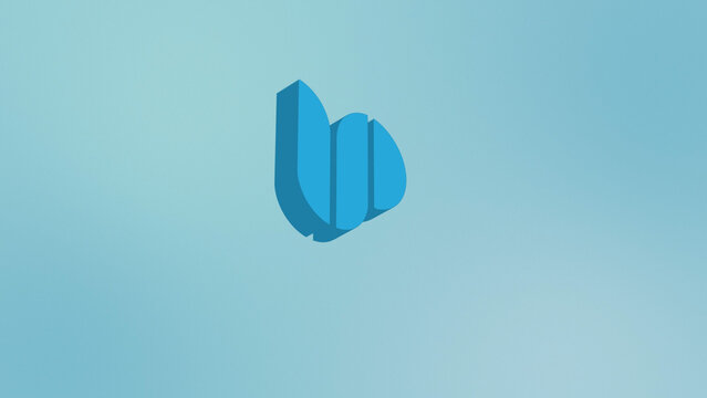 Minimal 3D Logo Gradient Title