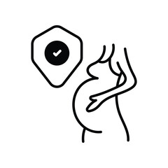 Pregnancy icon Stock illustration.