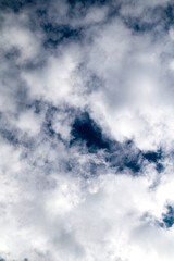 white clouds on blue sky