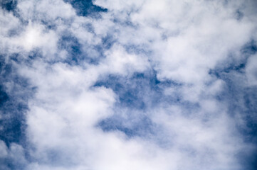 white clouds on blue sky