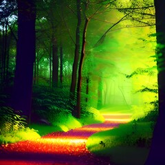 Forest in the night 