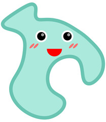 Smile shape icon. Vector illustration.	