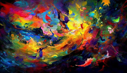 abstract impressionism color paint background