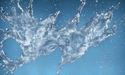 Water splash isolated on background(Generative AI) - obrazy, fototapety, plakaty