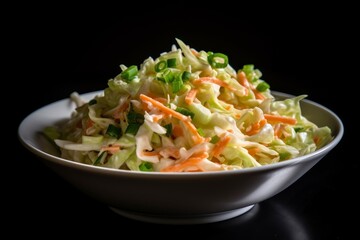 coleslaw with tangy dressing and sliced green onions
