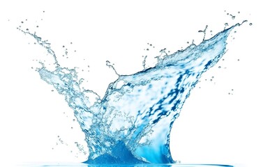 Fototapeta Water splash isolated on white transparent background (Generative AI) obraz