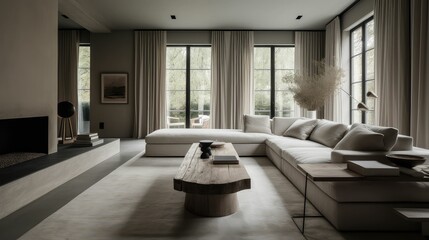 Fototapeta na wymiar Redefining Living Room Luxury through Generative AI Design