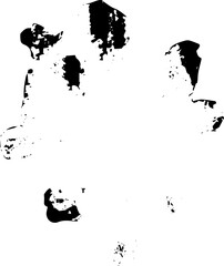 Rustic splash vector texture. Abstract background. Weathered surface and shape. Dirty and damaged backdrop. Vector graphic illustration with transparent white. EPS10.