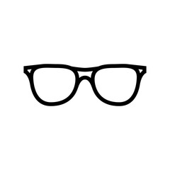 glasses hipster retro line icon vector illustration