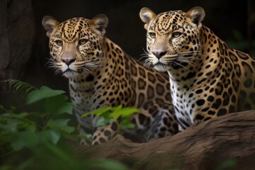 Fototapeta na wymiar Leopards close up