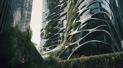 A New Vision for Urban Architecture: Beautiful Buildings Covered with Plants and Generated by AI