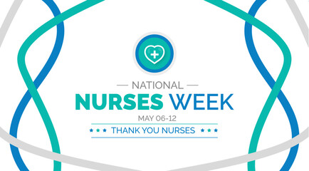National Nurses Week background or banner design template celebrated in may
