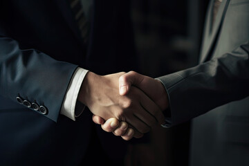 Two businessmen shaking hands, the concept of business growth, partnership, trust, mutual benefit, collaboration, agreement, joint venture, shared goals, strategic alliance, investment, synergy