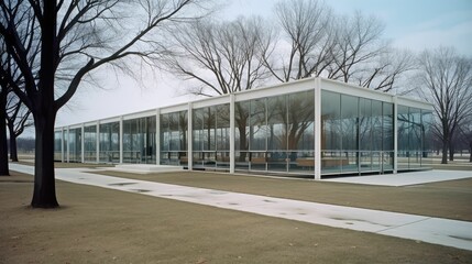 Obraz premium Enhancing Glass House Sustainability through Generative AI