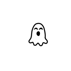 
Halloween ghost icon cartoon