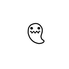 
Halloween ghost icon cartoon