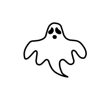 
Halloween ghost icon cartoon