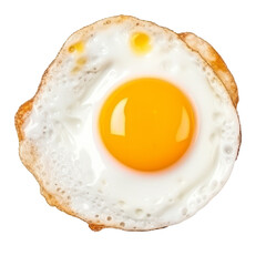 Fried egg isolated. Illustration AI Generative.