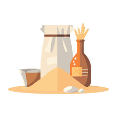 Organic product in jar fresh and healthy