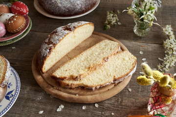 Siced mazanec - traditional Czech sweet Easter pastry