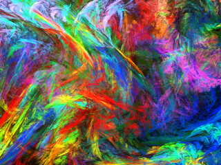 Creación de arte abstracto digital compuesto de trazos extraños solapados con fondo oscuro en lo que aparenta ser unas corrientes subterráneas de un océano en júpiter.