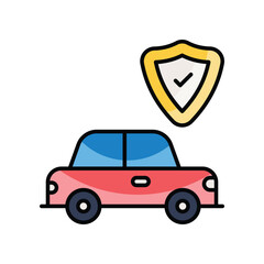 Car Insurance icon Stock illustration.