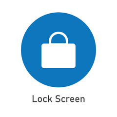 Lock Screen Icon Vector Image Illustration.Mobile Phone Icon.