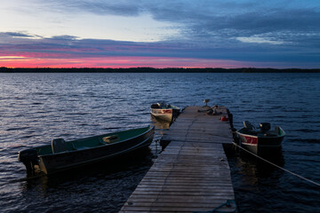 Obraz premium Lake sunset