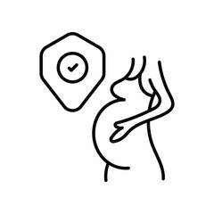 Pregnancy icon Stock illustration.