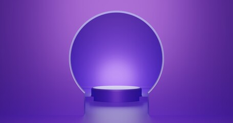 wall hole, Purple, Geometric shape, Product presentation, mock up, 3d rendering, backdrop