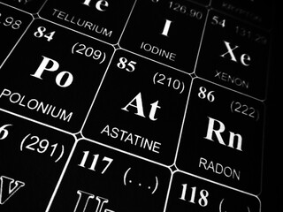 Astatine on the periodic table of the elements