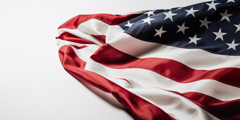 US flag, with white background, IA generativa