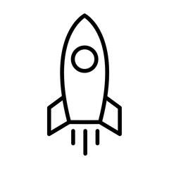 launch company flying rocket icon