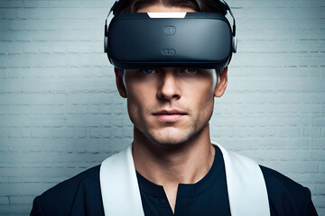 portrait of a businessman with helmet