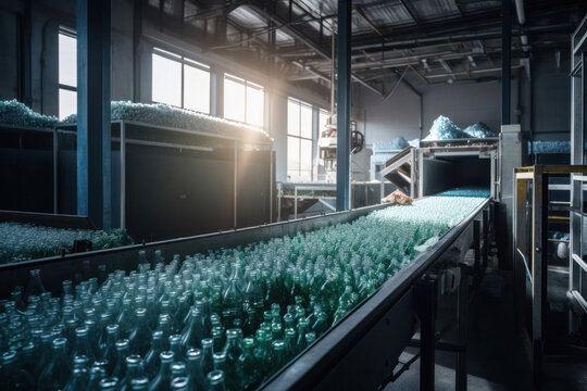 Modern Factory Recycling Plastic Bottles