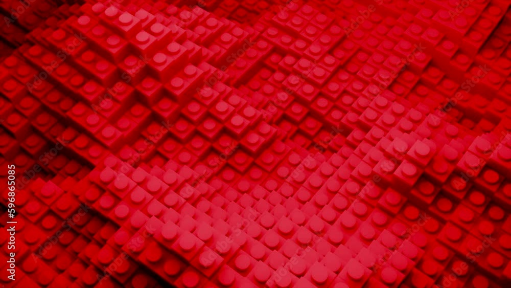 Poster geometric cyber field with 3d waves. design. 3d waves of square columns move in virtual space. virtu