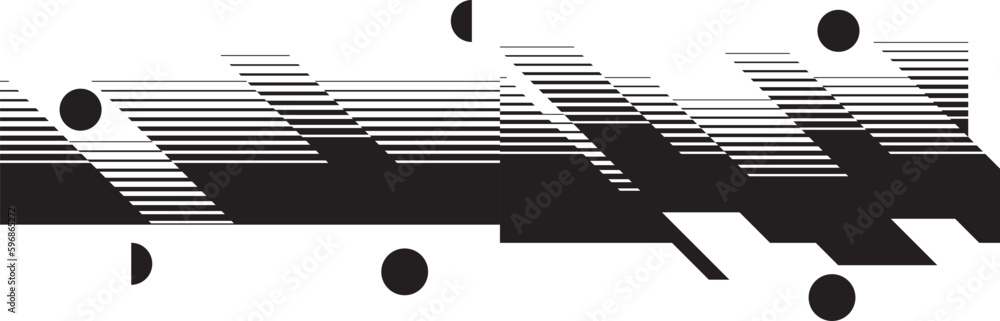 Poster abstract motion graphic design background . dot and horizontal lines . transition shapes . movement 
